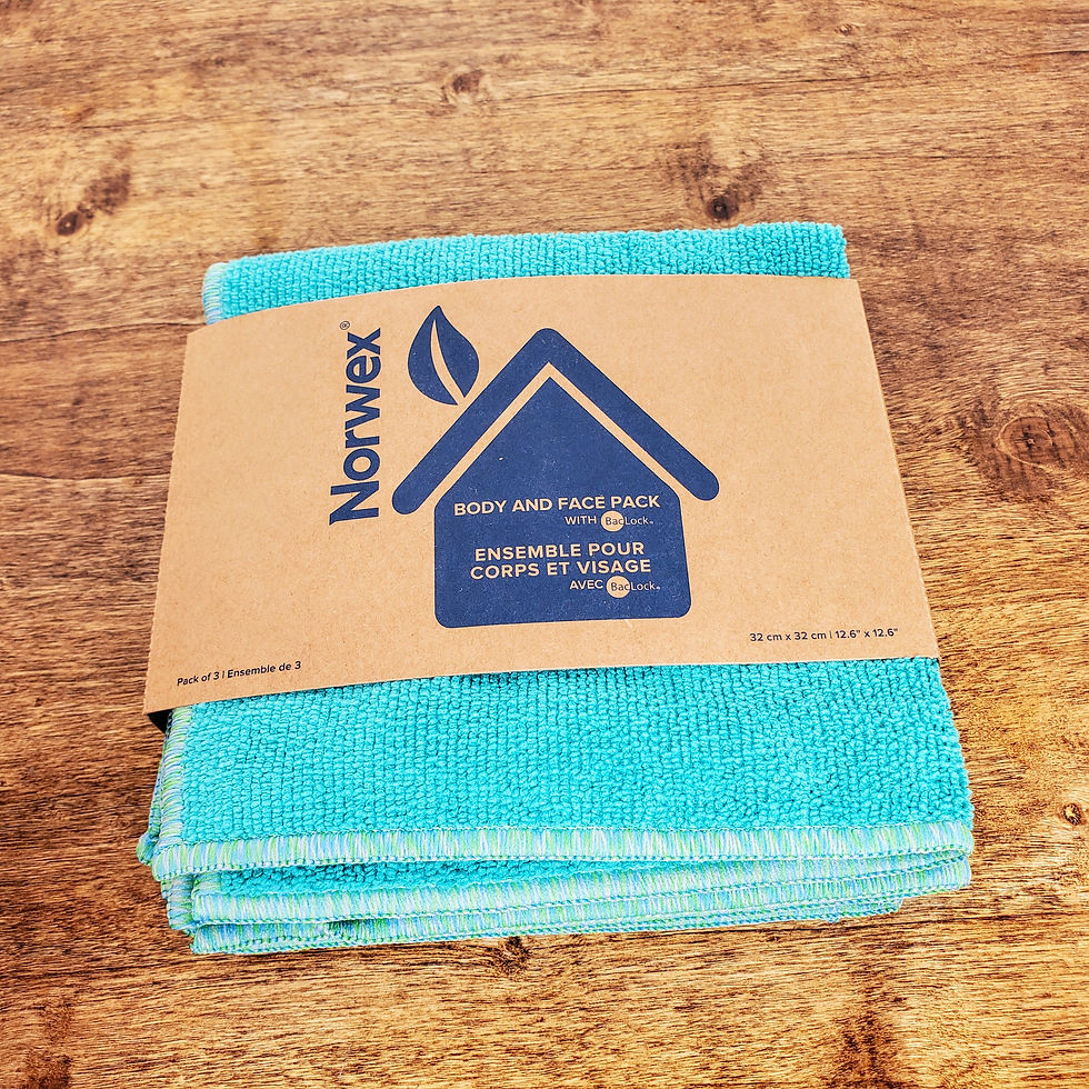 Norwex Deluxe Face & Body Cloths 3-Pack Teal Caribbean | No Soap Needed | New