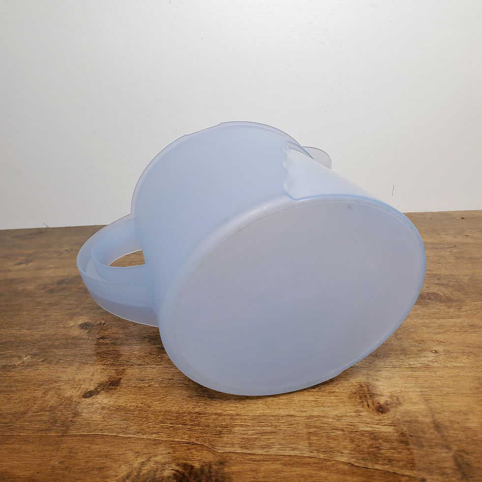 Thumbnail: Vintage Tupperware 1 Gallon Impressions Pitcher #4433 Baby Blue No Lid