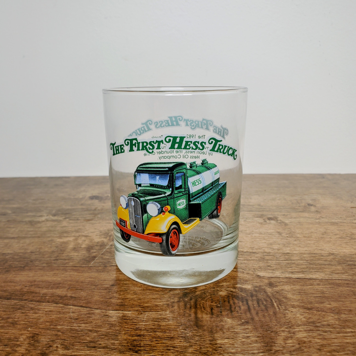 Hess Glass Rocks Classic Truck Series First Hess Truck 1996 collectible tumbler.