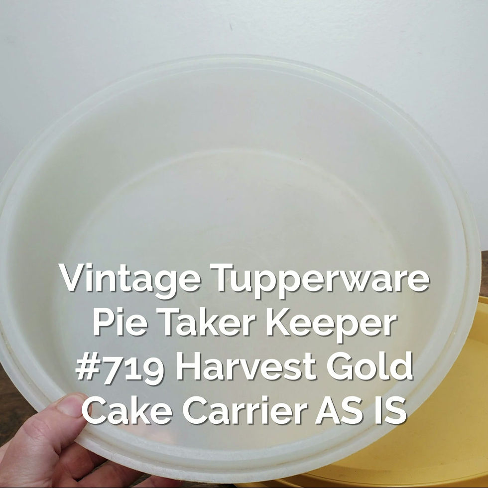 Thumbnail: Vintage Tupperware Pie Taker Keeper #719 Harvest Gold Cake Carrier AS IS