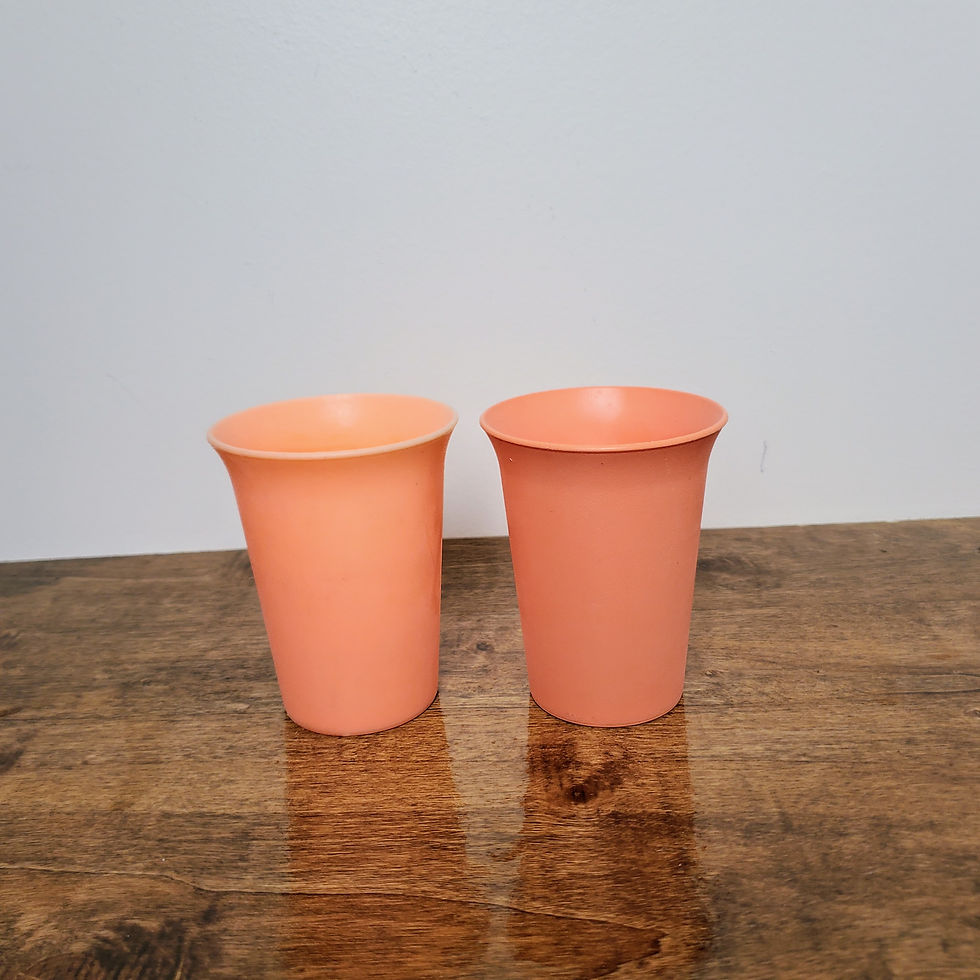 Tupperware 7 oz Bell Tumblers – Set of 2 – Orange – #109