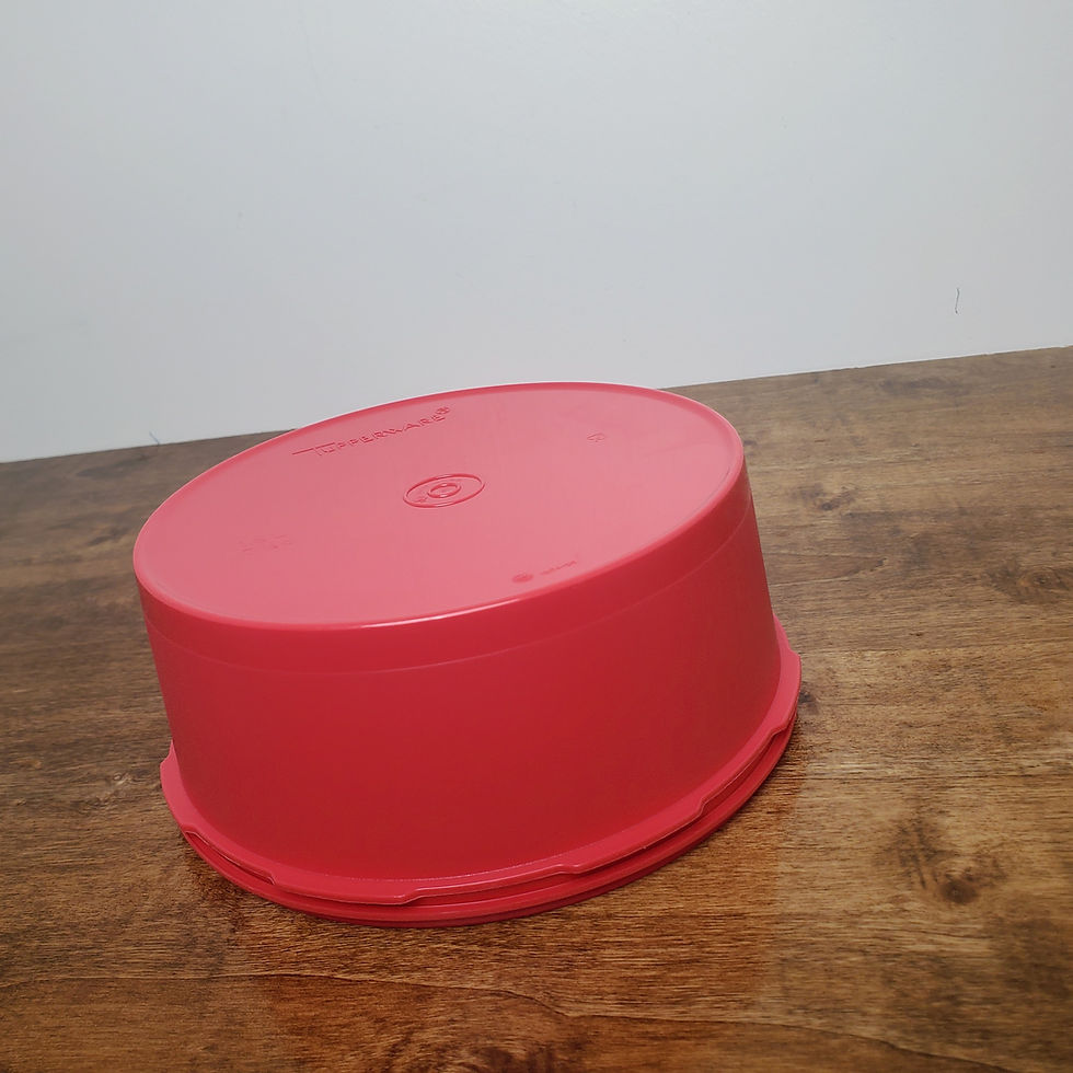 Thumbnail: Vintage Tupperware Servalier 1204 Bright Pink Cookie Canister 7.5 Cup Seal Lid