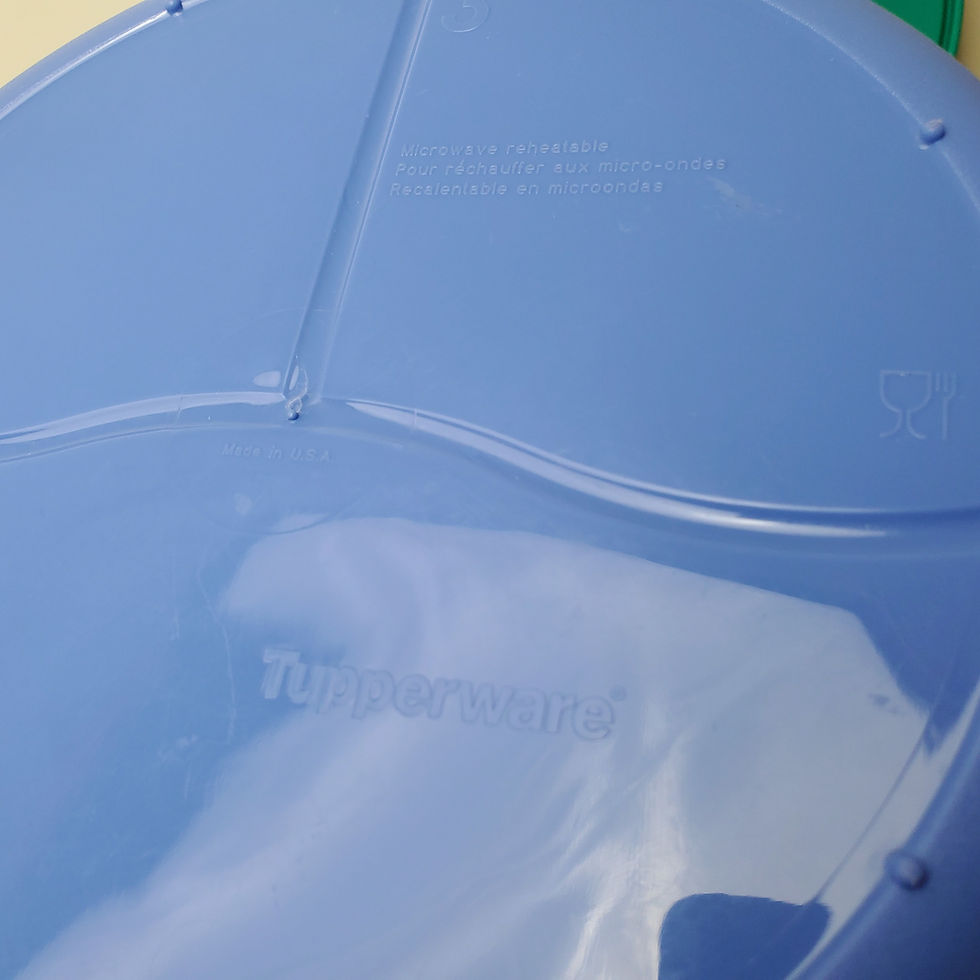 Tupperware CrystalWave Divided Microwave Dish Blue 3284 Teal Green Vented Lid 10"