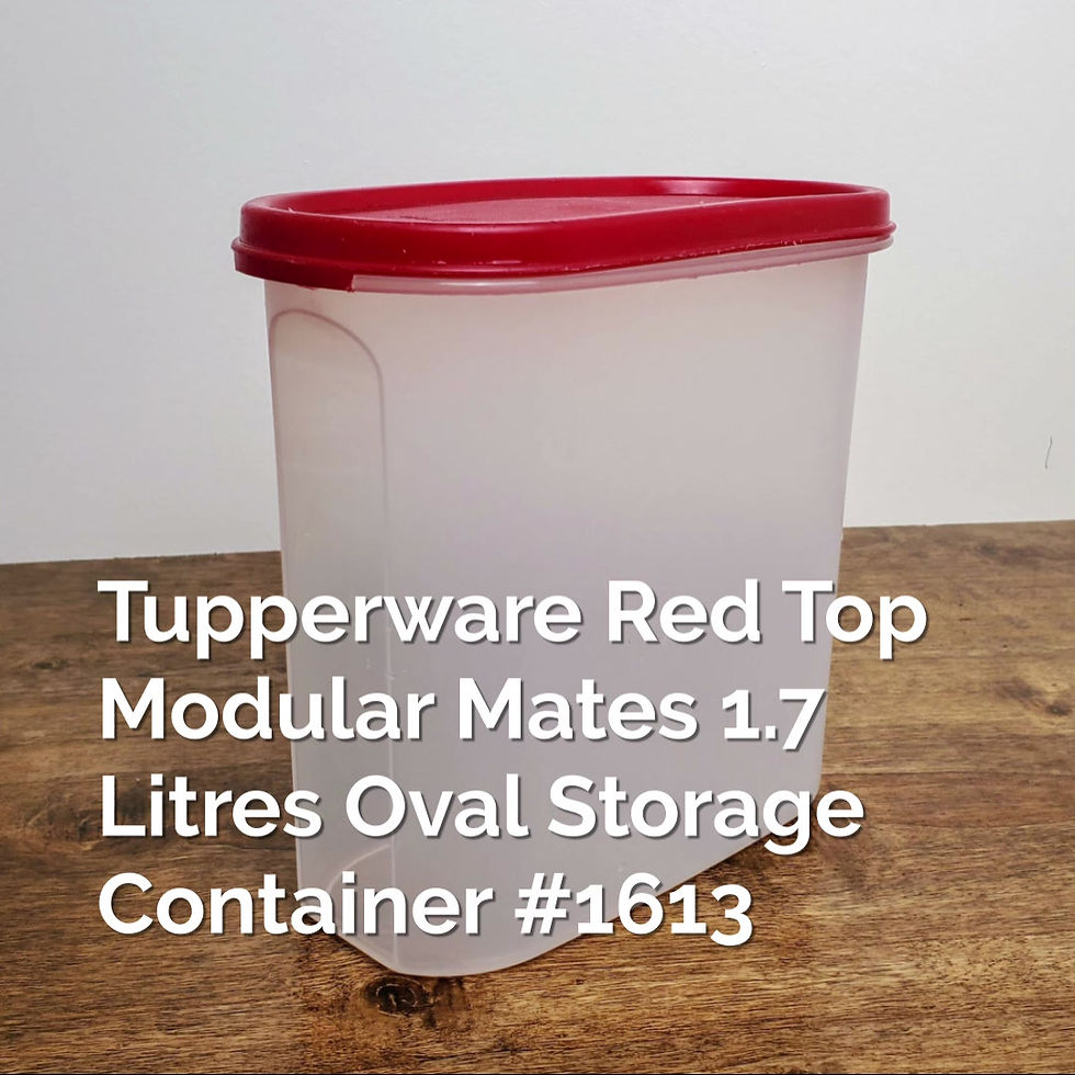 Thumbnail: Tupperware Red Top Modular Mates 1.7 Litres Oval Storage Container #1613