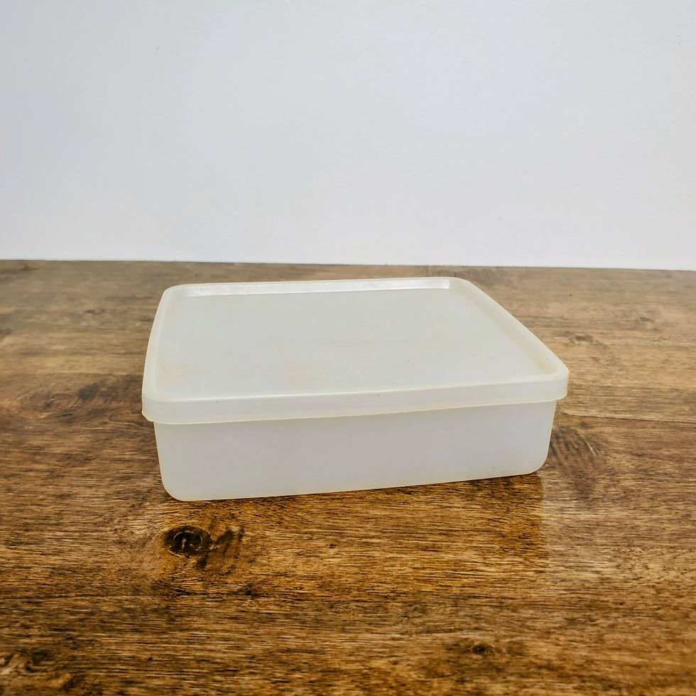 Thumbnail: Vintage Tupperware Square-A-Way Sandwich Keeper #670 – Sheer Lid & Base