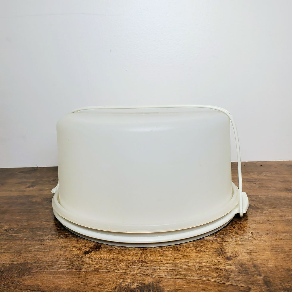 Vintage Tupperware Cake Carrier Pie Taker Storage Container #1257 1256 AS IS