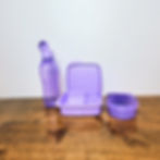 Eco-Friendly Tupperware Lunch Set 3 Piece Purple Sandwich Box, Snack Container & Water Bottle