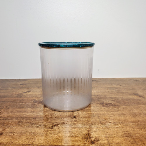 Vintage Tupperware 2 Qt Canister 3100 3099 Sheer Green Lid