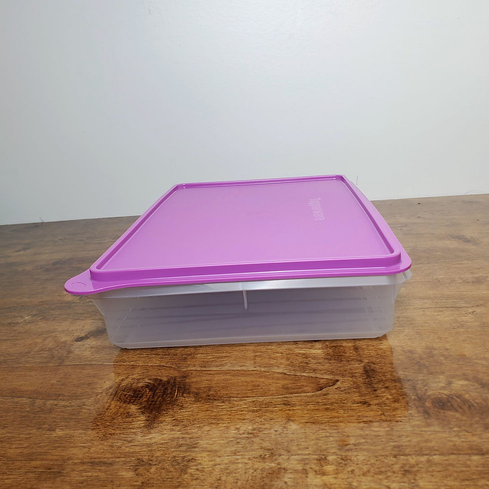 Thumbnail: Tupperware Snack Stor 5346 Large 9x12 Container Purple NEW Airtight