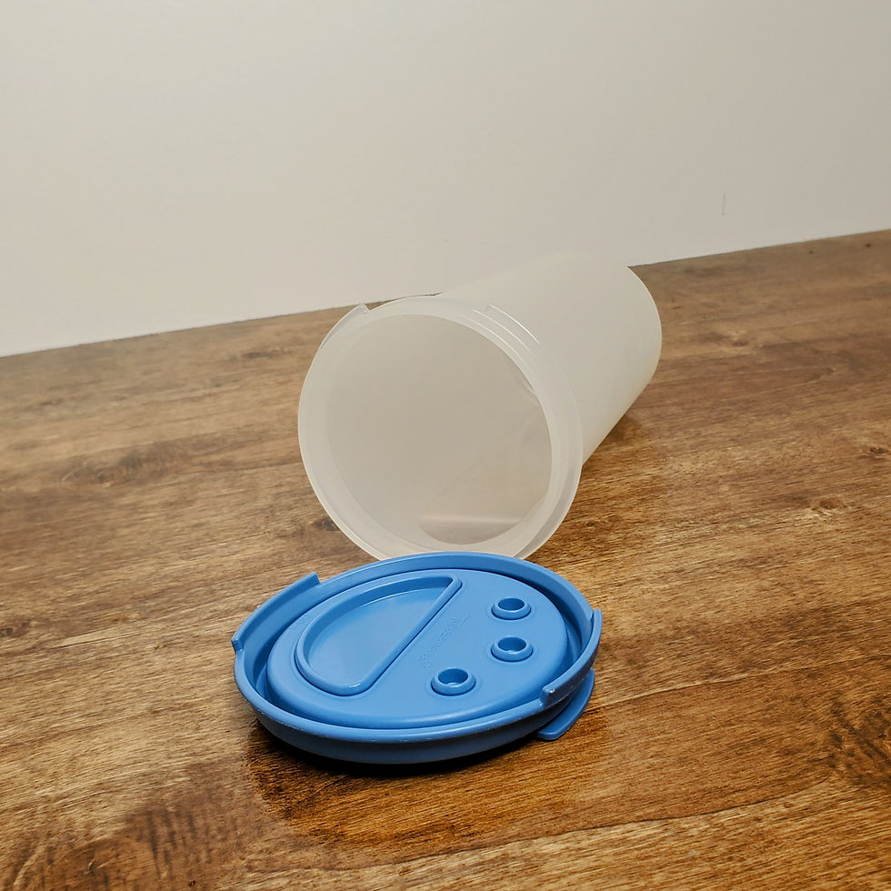 Thumbnail: Tupperware 1641 22oz Pour Shake Modular Mate Spices Shaker Blue Lid 1912 1913