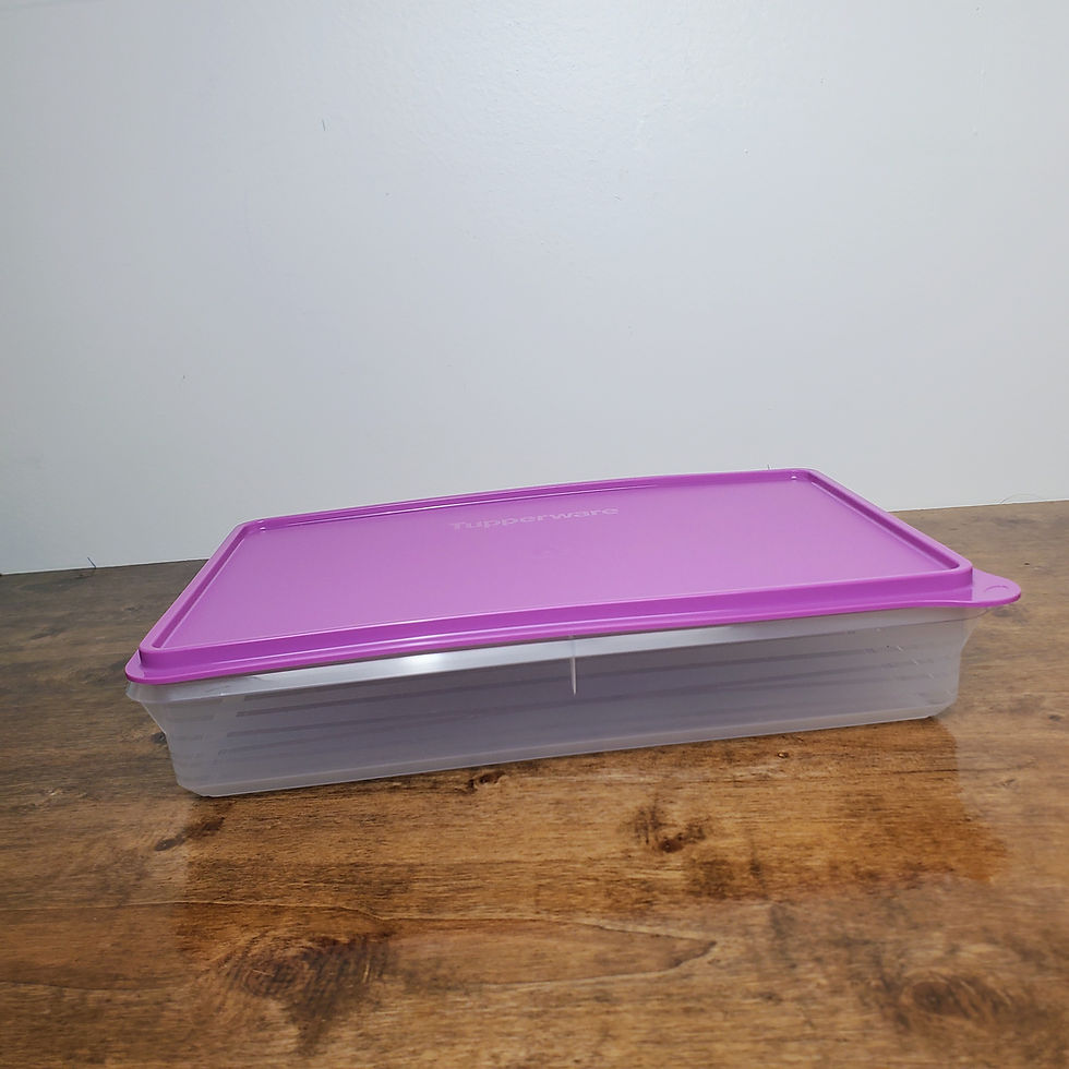 Thumbnail: Tupperware Snack Stor 5346 Large 9x12 Container Purple NEW Airtight