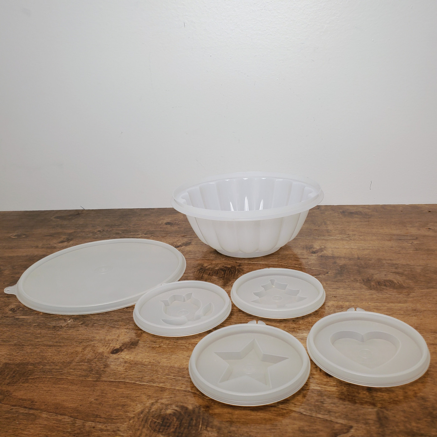 Vintage Tupperware Jel-N-Serve Jello Mold 6 Piece Set