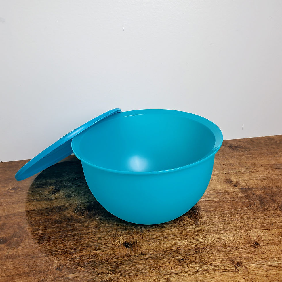 Thumbnail: Tupperware Impressions Bowl 4.3L Blue Mixing Storage Container #3091 w/ Lid
