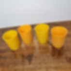 Thumbnail: Vintage Tupperware #1251 Retro Harvest Yellow Tumblers