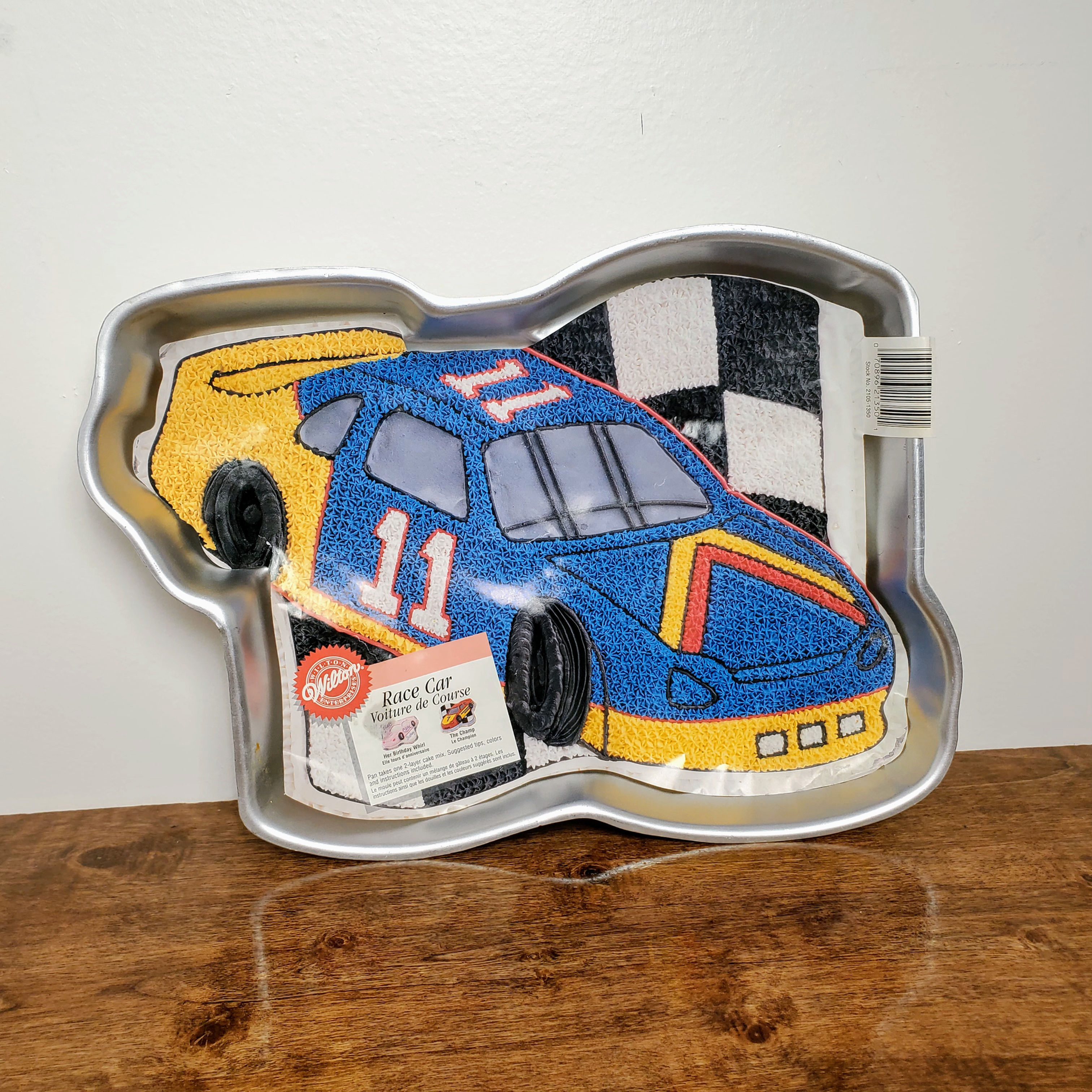 Race Car Nascar Cake Pan 1997 Wilton Aluminum #2105-1350 Lightning McQueen