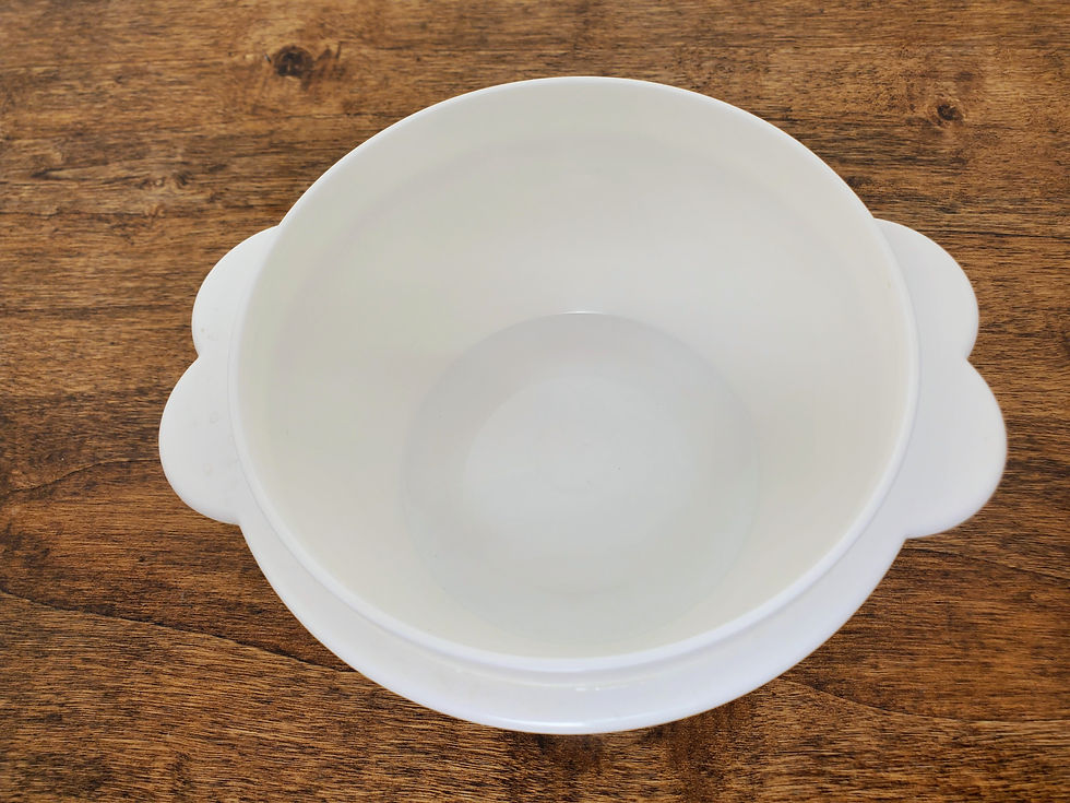 Thumbnail: Tupperware Vintage One Touch Bowl 16oz White #2514 Red Lid #2423 Storage Container