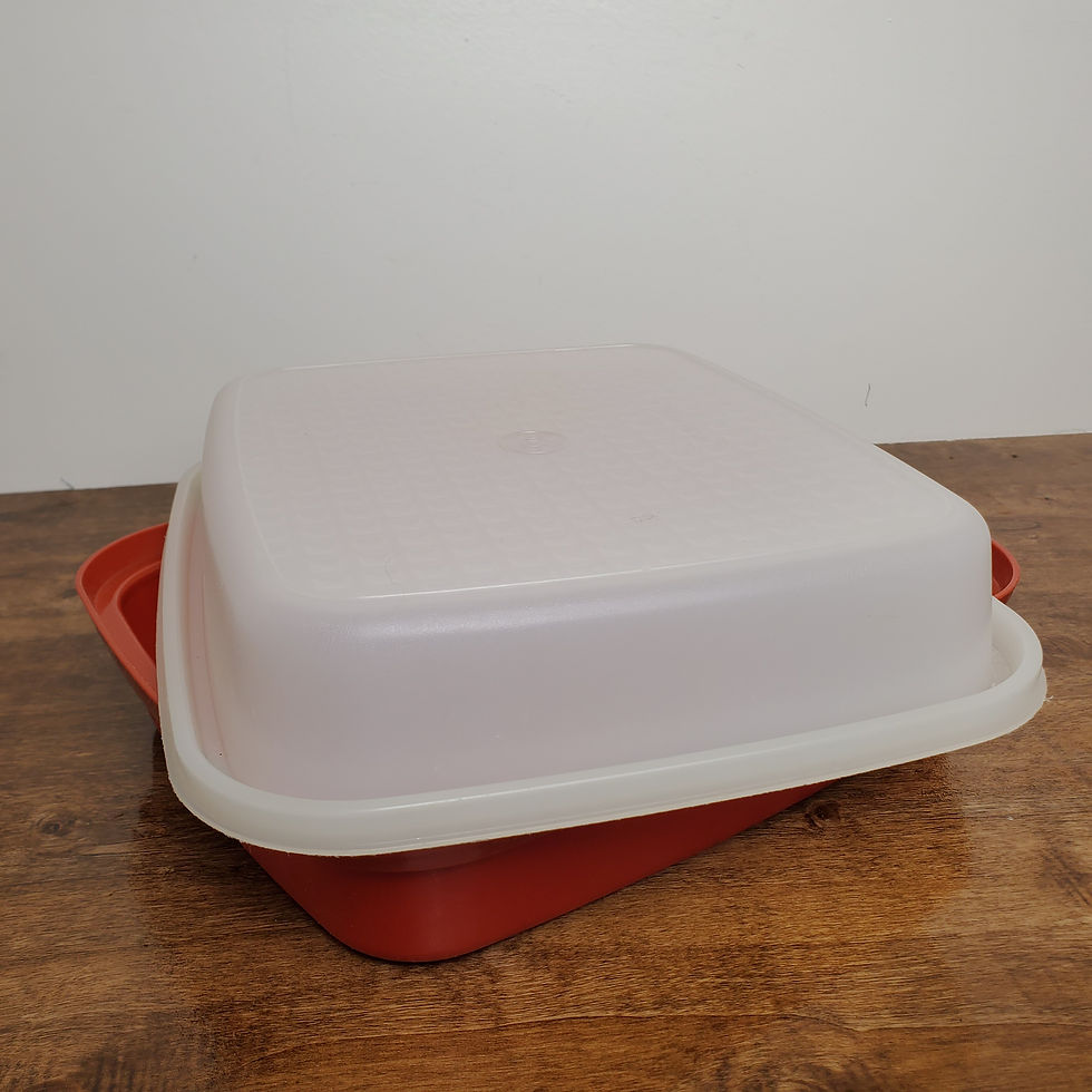 Thumbnail: Vintage Tupperware Season Serve 1294 Marinating Tray Paprika Red Grill Prep