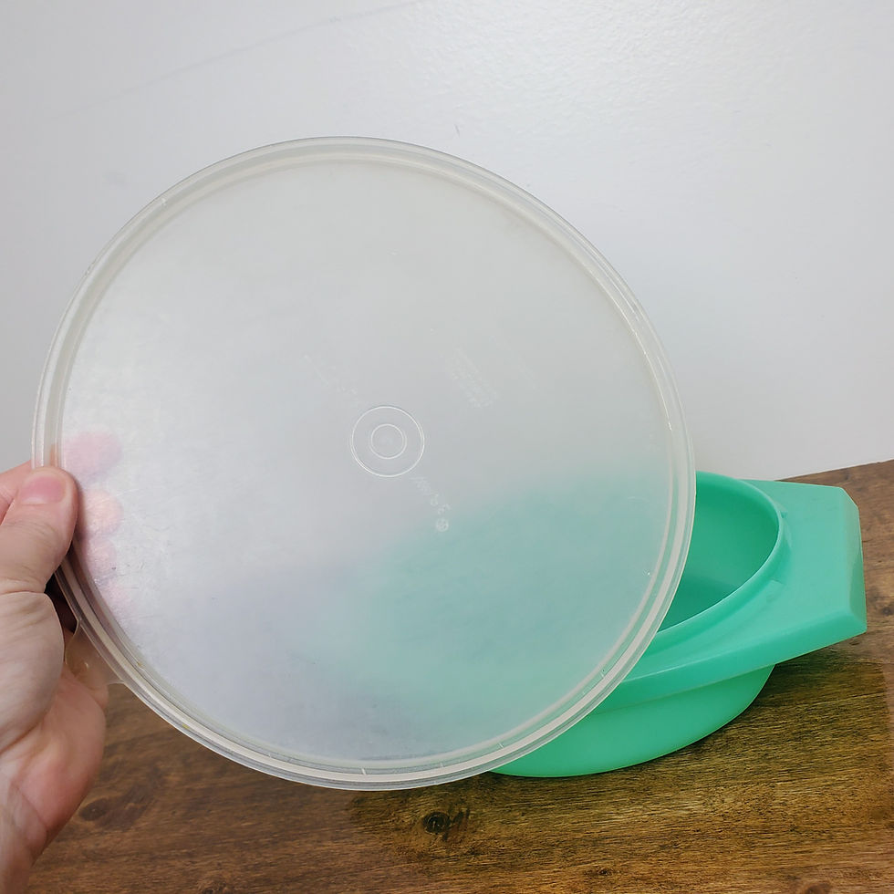 Thumbnail: Vintage Tupperware Jadite Bowl #786 with Lid #230 Green Serving Storage