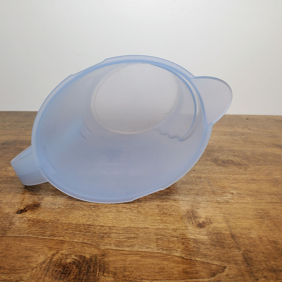 Thumbnail: Vintage Tupperware 1 Gallon Impressions Pitcher #4433 Baby Blue No Lid
