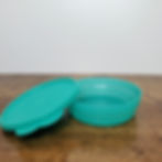 Vintage Tupperware 2415B Bowl & Tight Seal Lid Teal Green Storage Container USA