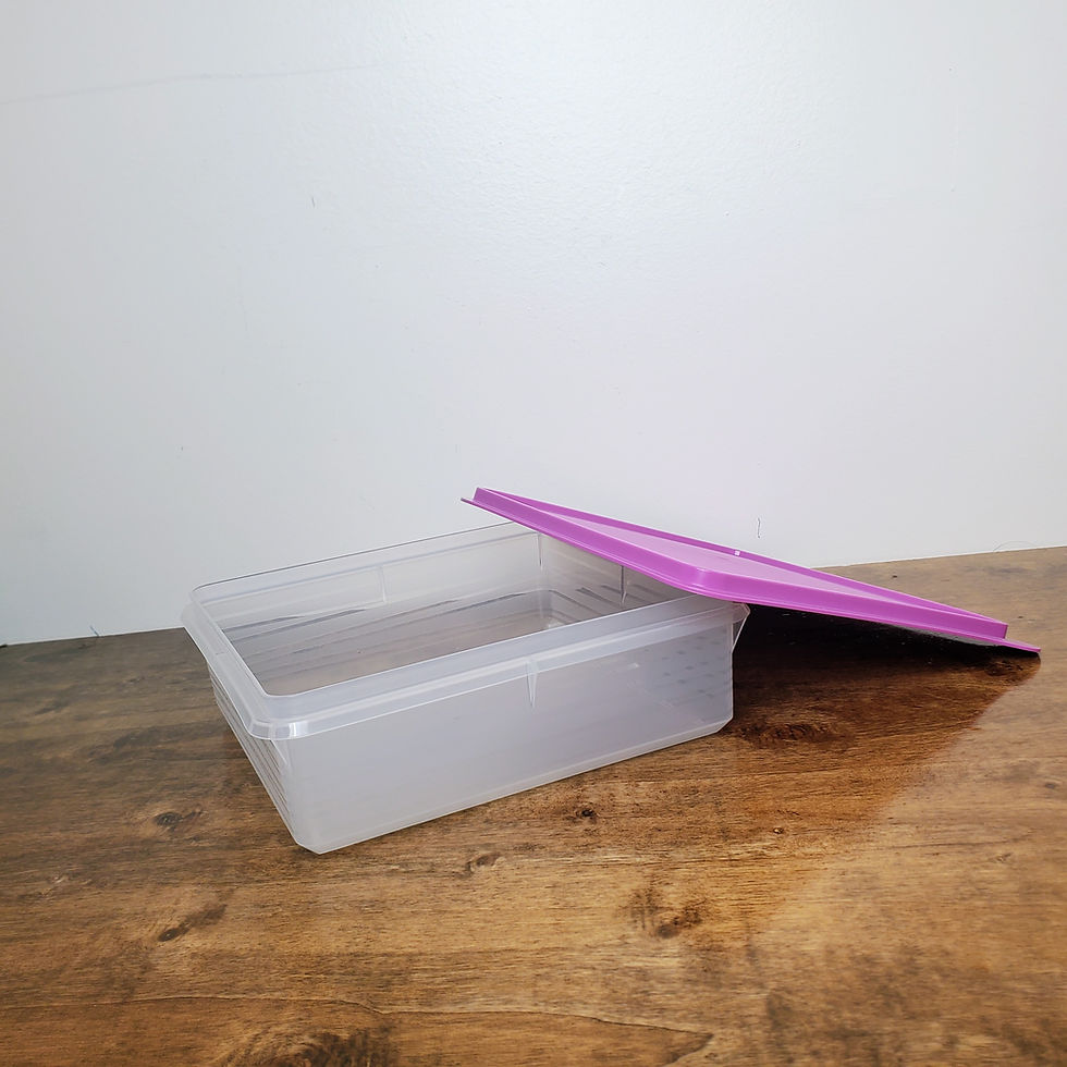 Thumbnail: Tupperware Snack Stor 9" Square Container #5352 Mulberry Pink Brand New