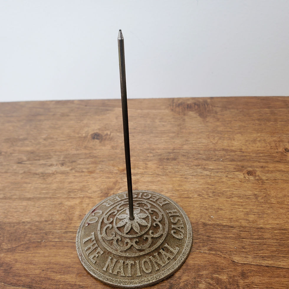Antique NCR National Cash Register Cast Iron Receipt Holder Bill Spike 43B 6"