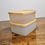 Thumbnail: Vintage Tupperware Sheer Square Rounds Freezer Container 311 Lot of 2
