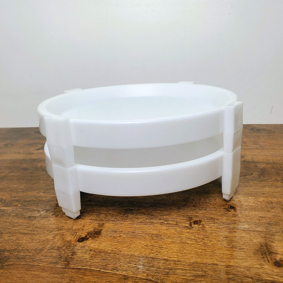 Vintage Tupperware Divide-A-Rack Pie Stacker Trays #511 White Set of 2 USA