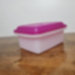 Vintage Tupperware Ice Cream Keeper 1254 1255 Freeze N Save Raspberry Red Lid