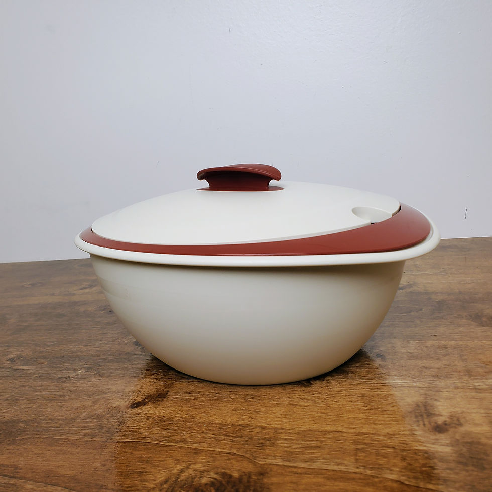 Tupperware Heat Serve Store Bowl 4946 3 Pc Set 3.1L Microwave Insulated Server Vintage