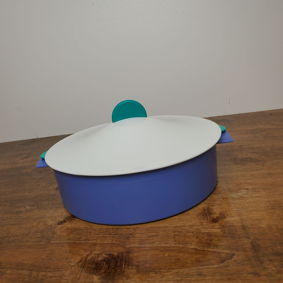 Thumbnail: Tupperware Micro Steamer #3066 Rice & Vegetable Cooker Blue Teal Microwave