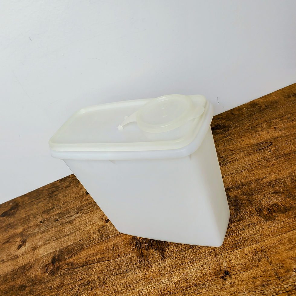 Thumbnail: Vintage Tupperware #469 Sheer Pour-N-Stor Medium Cereal Keeper w/ Lid