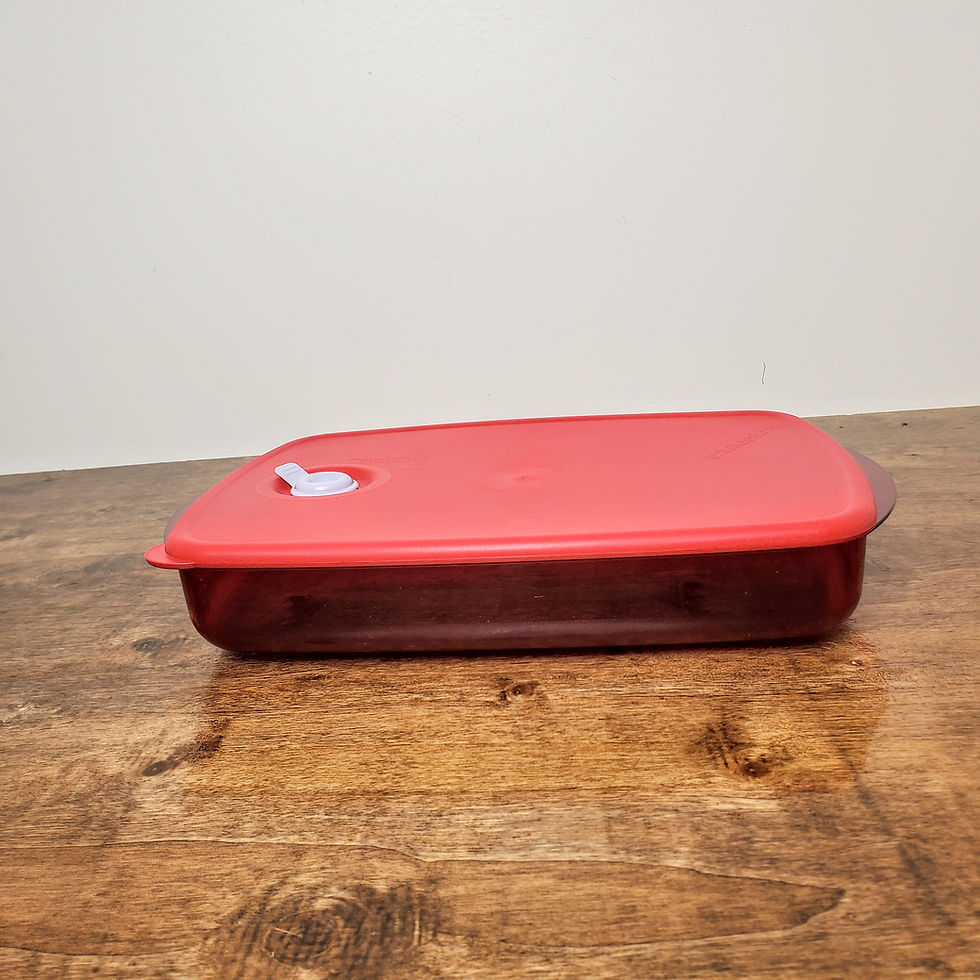 Thumbnail: Tupperware Rock N Serve Microwave Container 3382 3381 Red
