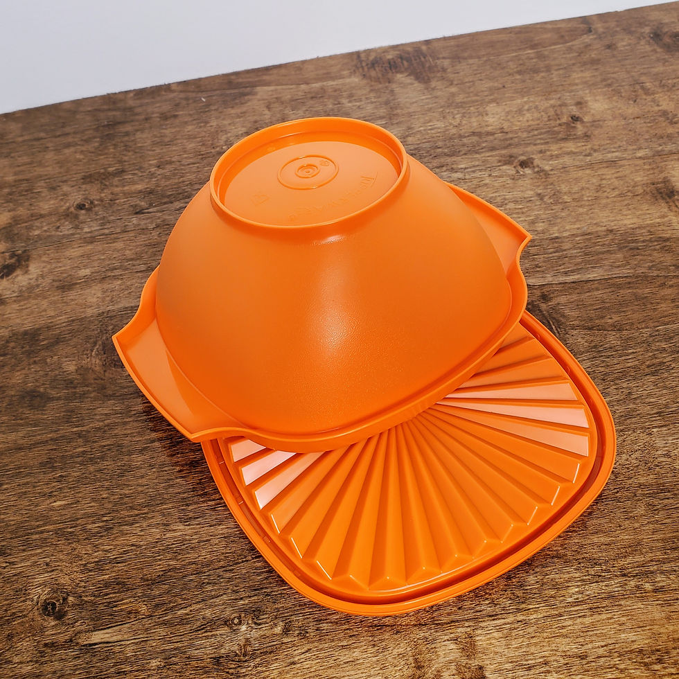 Thumbnail: Tupperware Servalier Replacement Bowl with Seal 840 Orange Brand New
