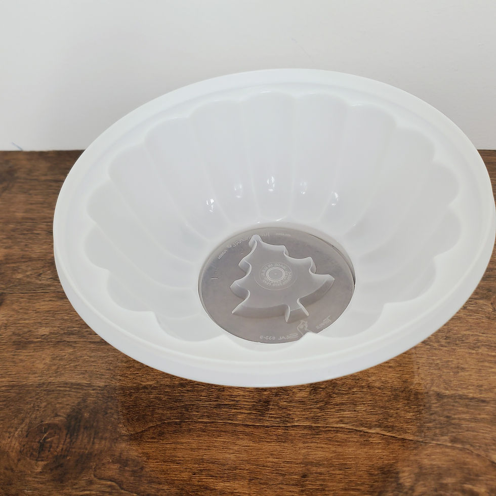 Thumbnail: Vintage Tupperware Jel-N-Serve Jello Mold 7 Pc Set #616 White Clear Dessert Mold