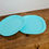 Thumbnail: Tupperware Microwave Reheatable Blue rounded square plates 3398 set of 2