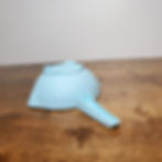 Tupperware Small Strainer Colander #1200 Teal 1 Qt w/ Handle