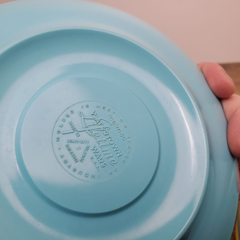 Thumbnail: Vintage Watertown Lifetime Ware Melmac 6" Dessert Plates Set of 5 MCM Retro USA