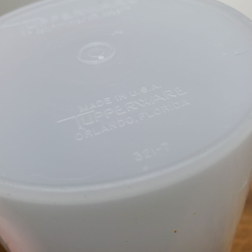 Thumbnail: Vintage Tupperware #321 Handolier Canister 32 oz Round Container Sheer Lid