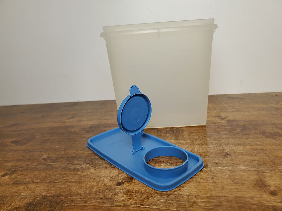 Vintage Tupperware #469 Modular Mates Cereal Storer 13 Cup Blue Lid Kitchen Storage