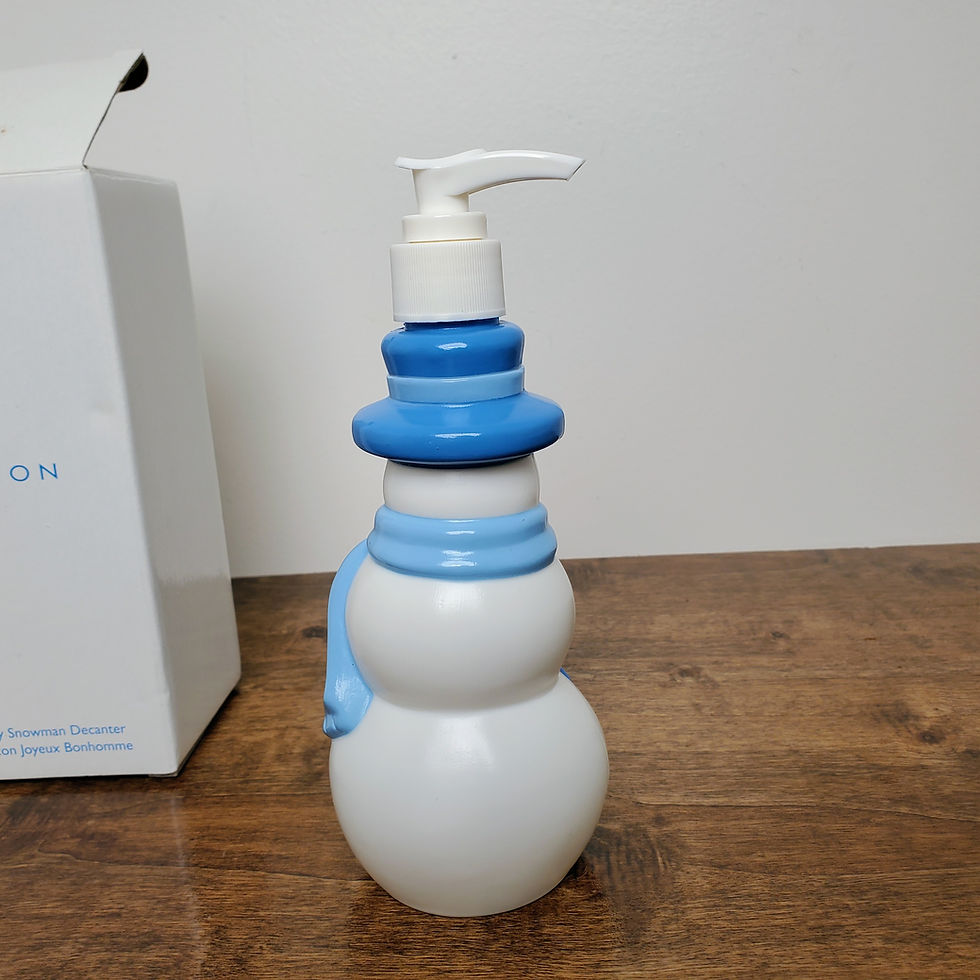 Thumbnail: Avon 2004 Jolly Snowman Decanter 7" Soap/Lotion Dispenser Complete in Box