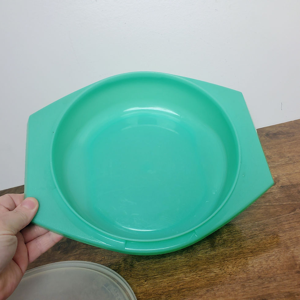 Thumbnail: Vintage Tupperware Jadite Bowl #786 with Lid #230 Green Serving Storage