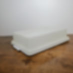 Vintage Tupperware #622 Fresh-N-Fancy 9x13 Sheet Cake Taker Clear Lid White Base