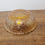 Thumbnail: Carnival Glass Bowl 9" Marigold Iridescent Basket Weave Sawtooth Edge Vintage