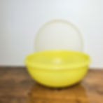 Vintage Tupperware 274 Fix N Mix 26 Cup Yellow Mixing Bowl w/Lid AS IS USA
