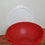 Thumbnail: Tupperware 32 Cup Thatsa Bowl Red With White Lid #2539 Large 7.8L