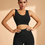 Miniatura: Yoga Basic inconsútil con estiramiento alto Sujetador deportivo con Shorts biker