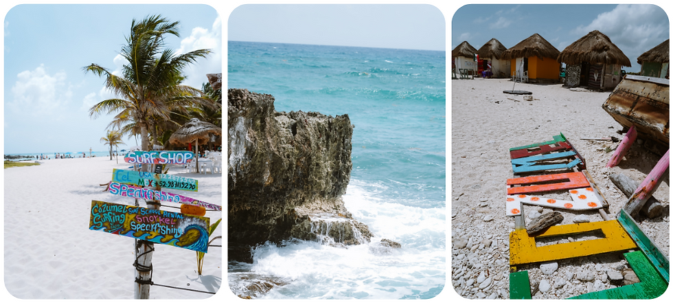 Turquoise zee en witte stranden van Cozumel – perfect voor snorkelen, relaxen en ontdekken tijdens je 3-daagse reisgids door Quintana Roo, Mexico.