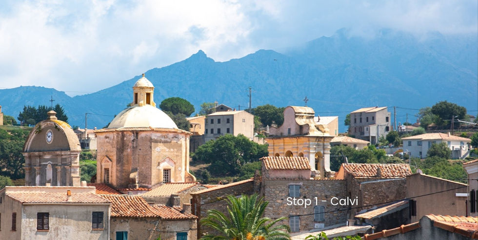 Corsica landschap met groene valleien