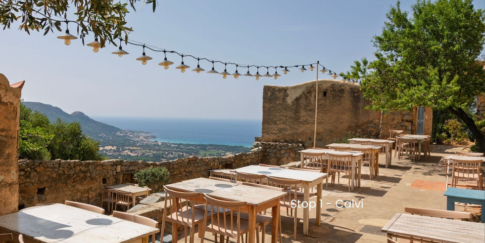 uitzicht over Corsica tijdens wandelin